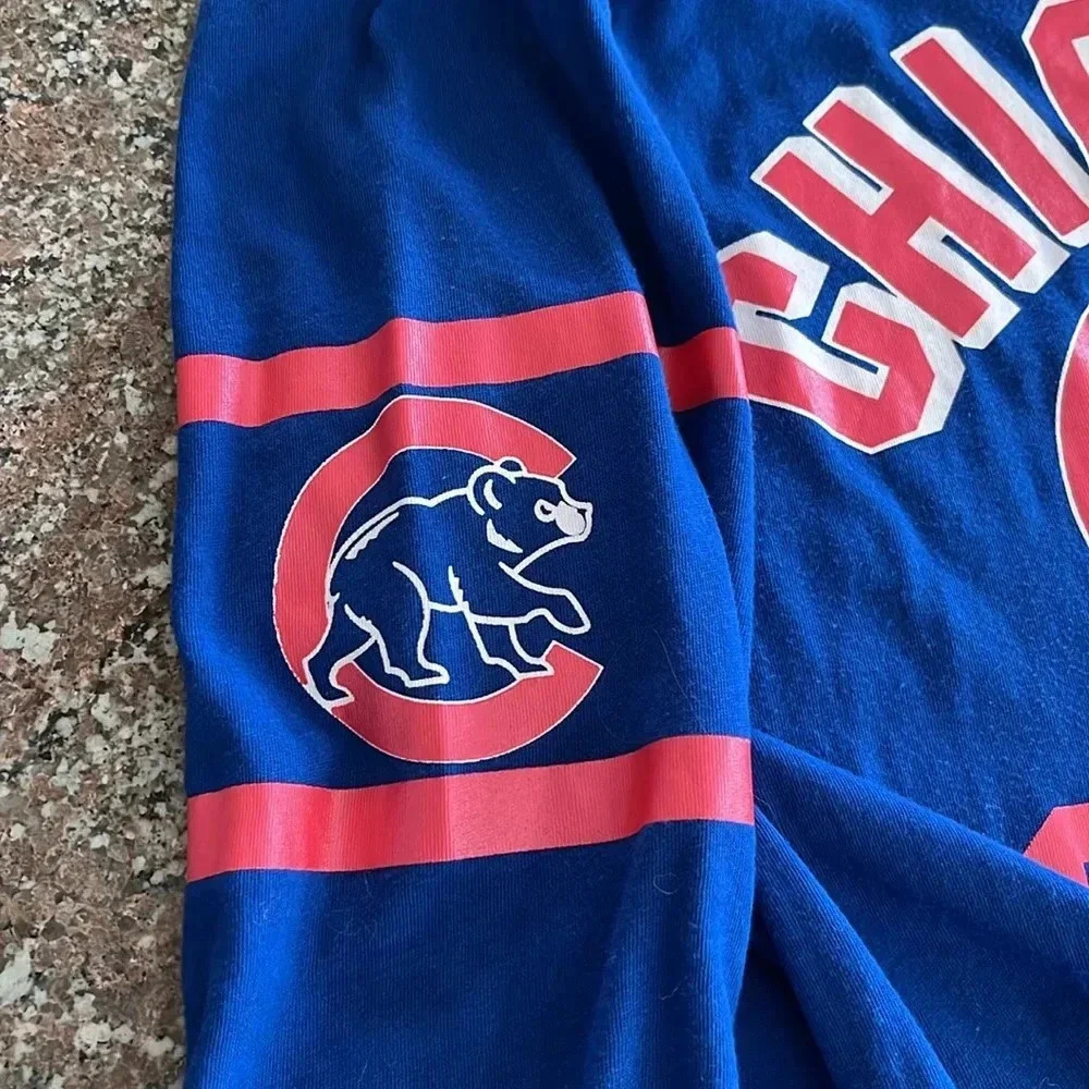 CHICAGO CUBS LONG SLEEVE TEE TOUCH BY ALYSSA MILANO Super Soft Womens size med - Picture 3 of 9
